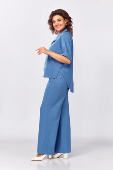 Костюм брючный 559 голубой Zigzag Style