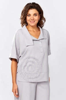 Костюм брючный 559 жемчужный Zigzag Style