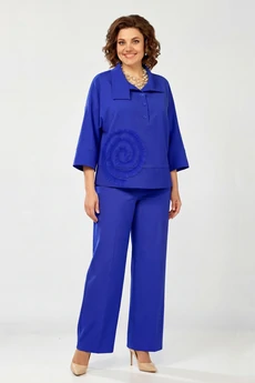 Костюм брючный 559-2 василек Zigzag Style