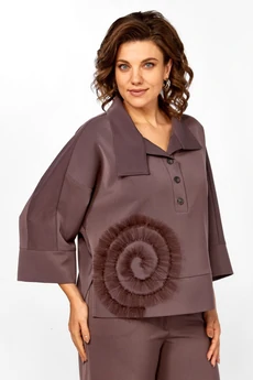Костюм брючный 559-2 капучино Zigzag Style