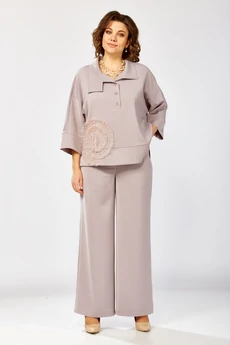 Костюм брючный 559-2 пудровый Zigzag Style