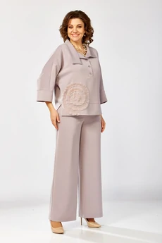 Костюм брючный 559-2 пудровый Zigzag Style