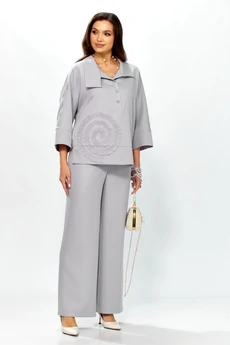 Костюм брючный 559-2 светло-серый Zigzag Style