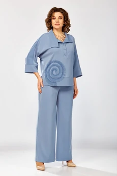 Костюм брючный 559-2 светло-голубой Zigzag Style