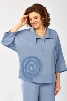 Костюм брючный 559-2 светло-голубой Zigzag Style