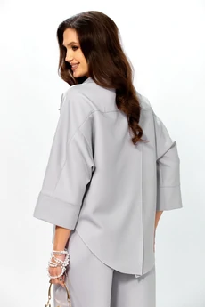 Костюм брючный 559-2 светло-серый Zigzag Style