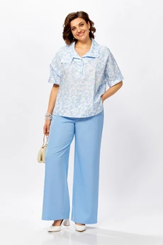 Костюм брючный 559-3 цветы Zigzag Style