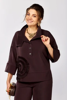 Костюм брючный 559-2 сливовый Zigzag Style