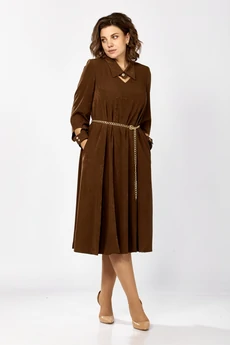 Платье 582 темный янтарь Zigzag Style