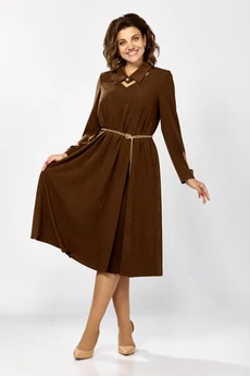 Платье 582 темный янтарь Zigzag Style