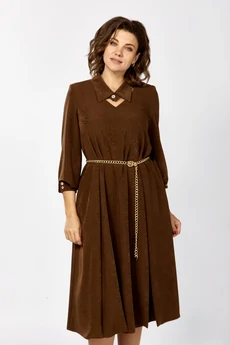 Платье 582 темный янтарь Zigzag Style