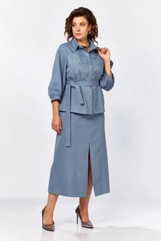 Костюм с юбкой 607 Zigzag Style