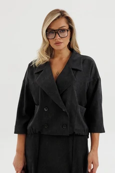 Костюм с юбкой 608 графит Zigzag Style