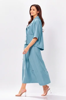 Костюм с юбкой 608-1 бирюза Zigzag Style