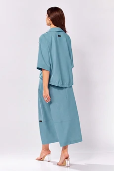 Костюм с юбкой 608-1 бирюза Zigzag Style