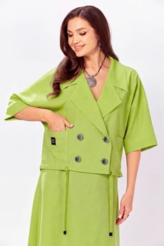 Костюм с юбкой 608-1 салатовый Zigzag Style