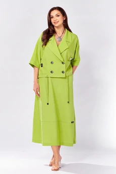 Костюм с юбкой 608-1 салатовый Zigzag Style