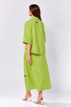 Костюм с юбкой 608-1 салатовый Zigzag Style
