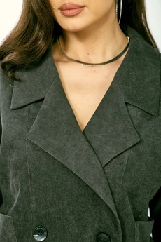 Костюм с юбкой 608-темный мох Zigzag Style