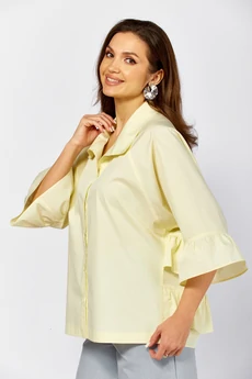 Костюм брючный 611-1 сливочно-голубой Zigzag Style