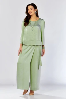 Костюм брючный 626-2 фисташковый Zigzag Style