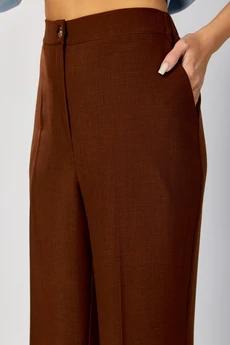 Костюм брючный 630 голубой + коричневый Zigzag Style