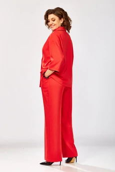 Костюм брючный 630 красный Zigzag Style