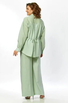 Костюм брючный 634 зеленый Zigzag Style