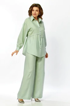 Костюм брючный 634 зеленый Zigzag Style