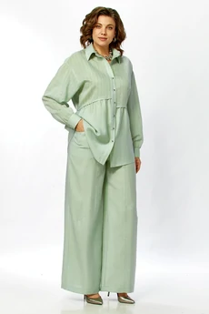 Костюм брючный 634 зеленый Zigzag Style