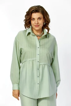 Костюм брючный 634 зеленый Zigzag Style