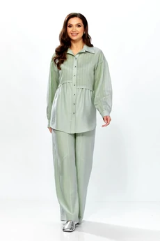 Костюм брючный 634 зеленый Zigzag Style