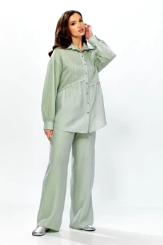 Костюм брючный 634 зеленый Zigzag Style