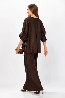 Костюм брючный 642 шоколад Zigzag Style