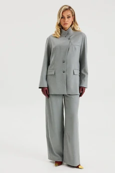 Костюм брючный 648 серый Zigzag Style
