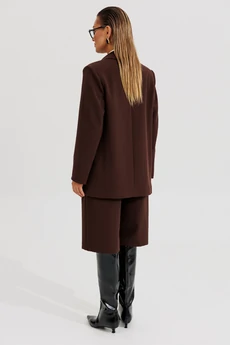 Костюм с шортами 649 шоколадный + горошек Zigzag Style