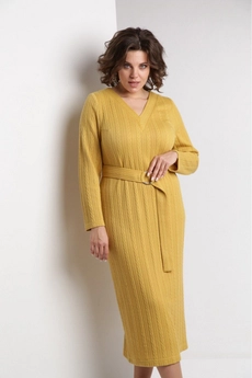 Платье 572 горчичный Zigzag Style