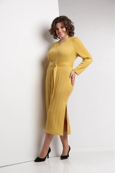 Платье 572 горчичный Zigzag Style