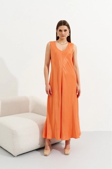 Платье K-05480w оранжевый Ketty