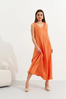 Платье K-05480w оранжевый Ketty