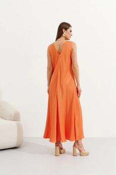 Платье K-05480w оранжевый Ketty