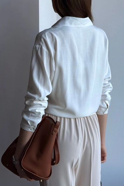 Блузка 428 молочный Lizet collection