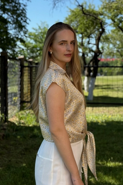 Блузка 427 желтый Lizet collection