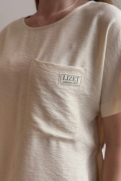 Блузка 476 песочный Lizet collection