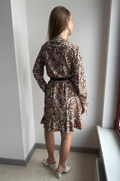 Платье 200 коричневые цветы Lizet collection