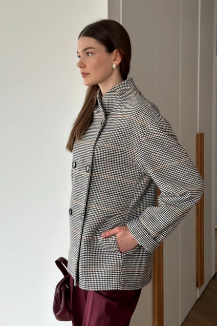 Пальто 469 серый Lizet collection