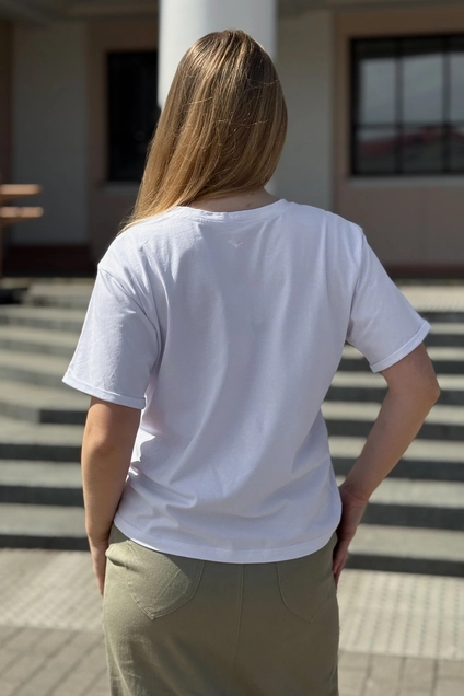 Футболка 462 белый1 Lizet collection