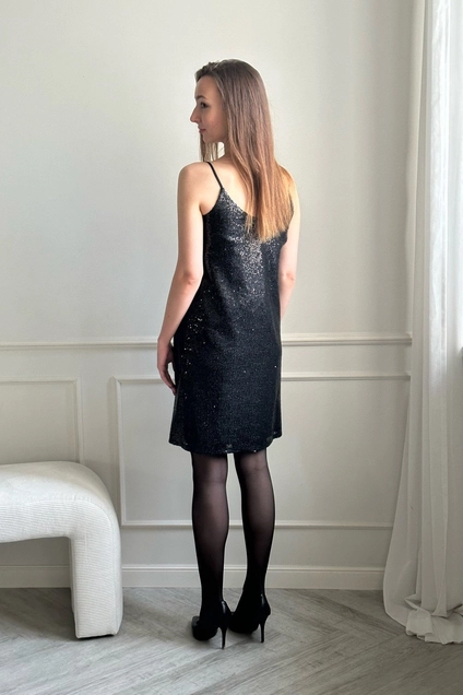 Платье 512 пайетки черное Lizet collection