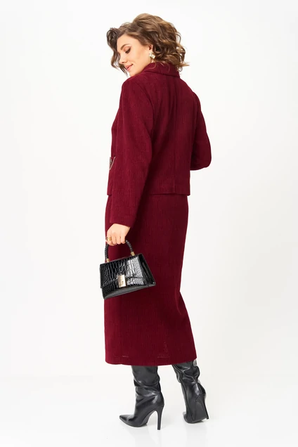 Костюм с юбкой 24115А винный AIRA style фото 2