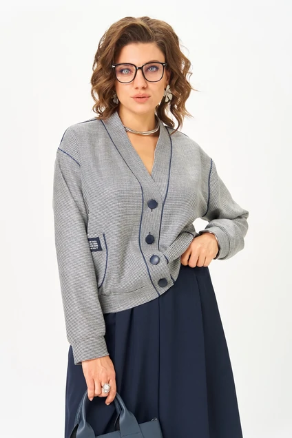 Костюм с юбкой 24131 синий AIRA style